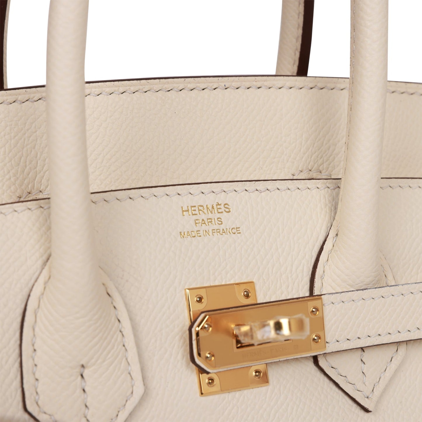 Hermes Birkin 25 Sellier Nata Epsom Gold Hardware