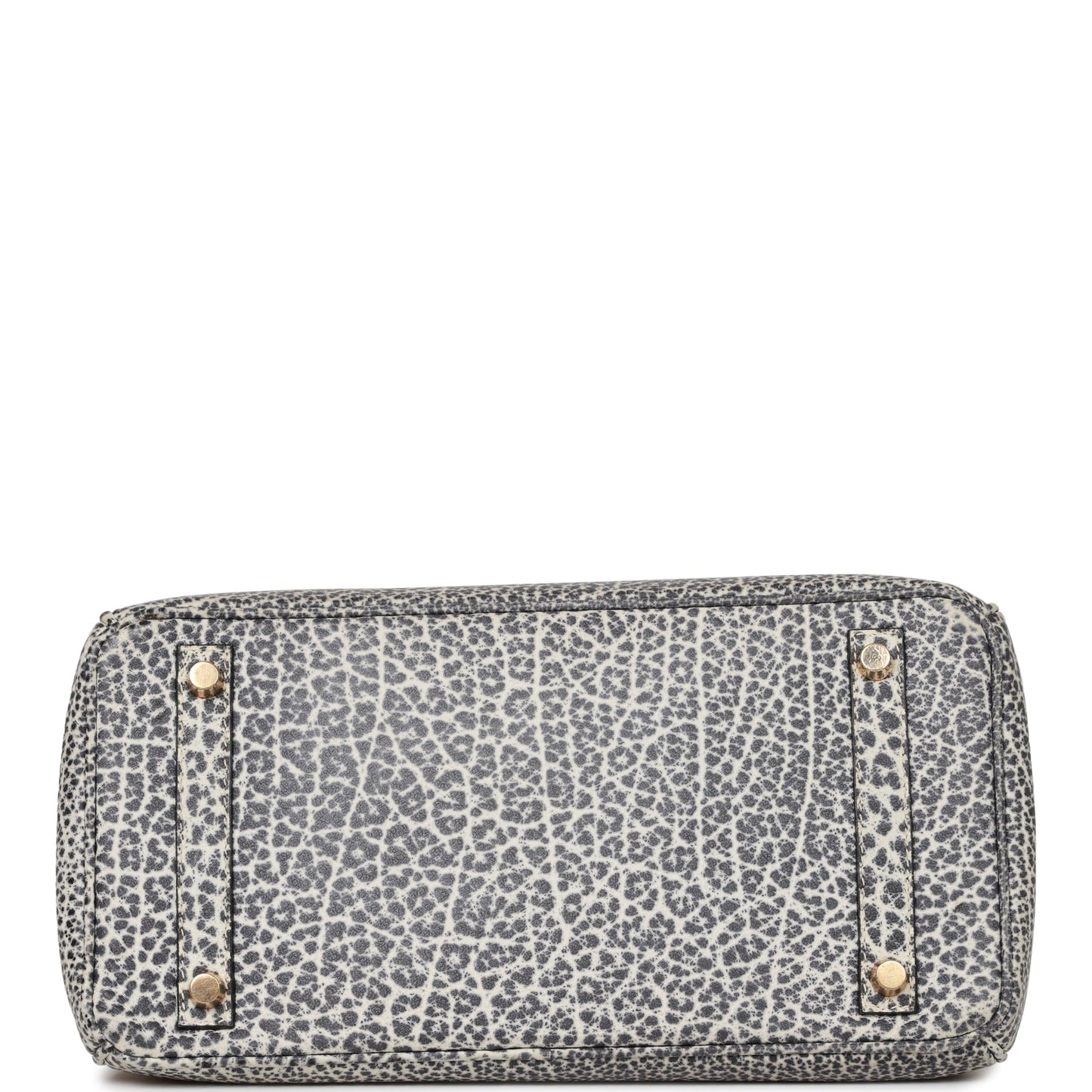 Hermes Vintage Birkin 30 White Dalmatian Buffalo Gold Hardware