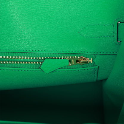 Hermes Birkin 30 Menthe Clemence Gold Hardware