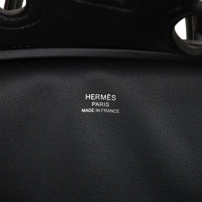 Hermes Birkin 25 Cargo Black Swift and Toile Canvas Palladium Hardware