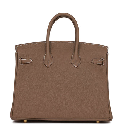 Hermes Birkin 25 Etoupe Togo Gold Hardware