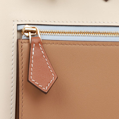 Hermes Colormatic Birkin 30 Nata, Chai and Cuivre Swift Gold Hardware