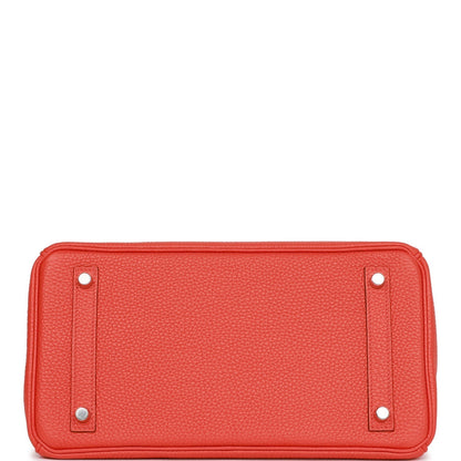 Hermes Birkin 30 Orange Poppy Verso Togo Palladium Hardware