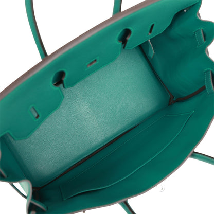 Hermes Birkin 35 Malachite Togo Palladium Hardware