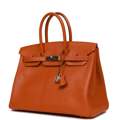 Hermes Birkin 35 Potiron Chevre Palladium Hardware - Deposit