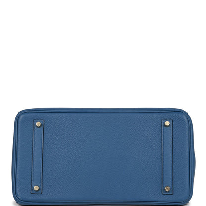 Hermes Birkin 35 Bleu Agate Togo Gold Hardware