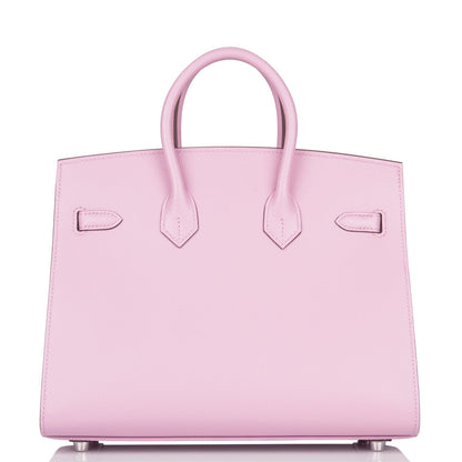 Hermes Birkin 25 Sellier Mauve Sylvestre Epsom Palladium Hardware