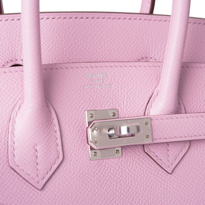 Hermes Birkin 25 Sellier Mauve Sylvestre Epsom Palladium Hardware
