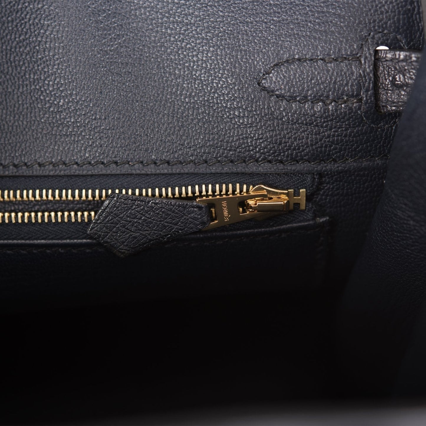 Hermes Birkin 25 Bleu Indigo Ostrich Rose Gold Hardware