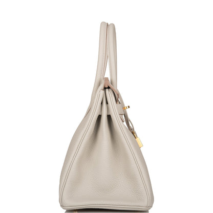 Hermes Birkin 30 Gris Perle Togo Gold Hardware