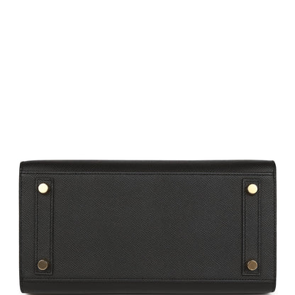 Hermes Birkin 25 Sellier Black Epsom Gold Hardware