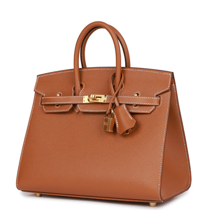 Hermes Birkin 25 Sellier Gold Epsom Gold Hardware