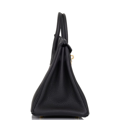 Hermes Birkin 25 Black Togo Gold Hardware