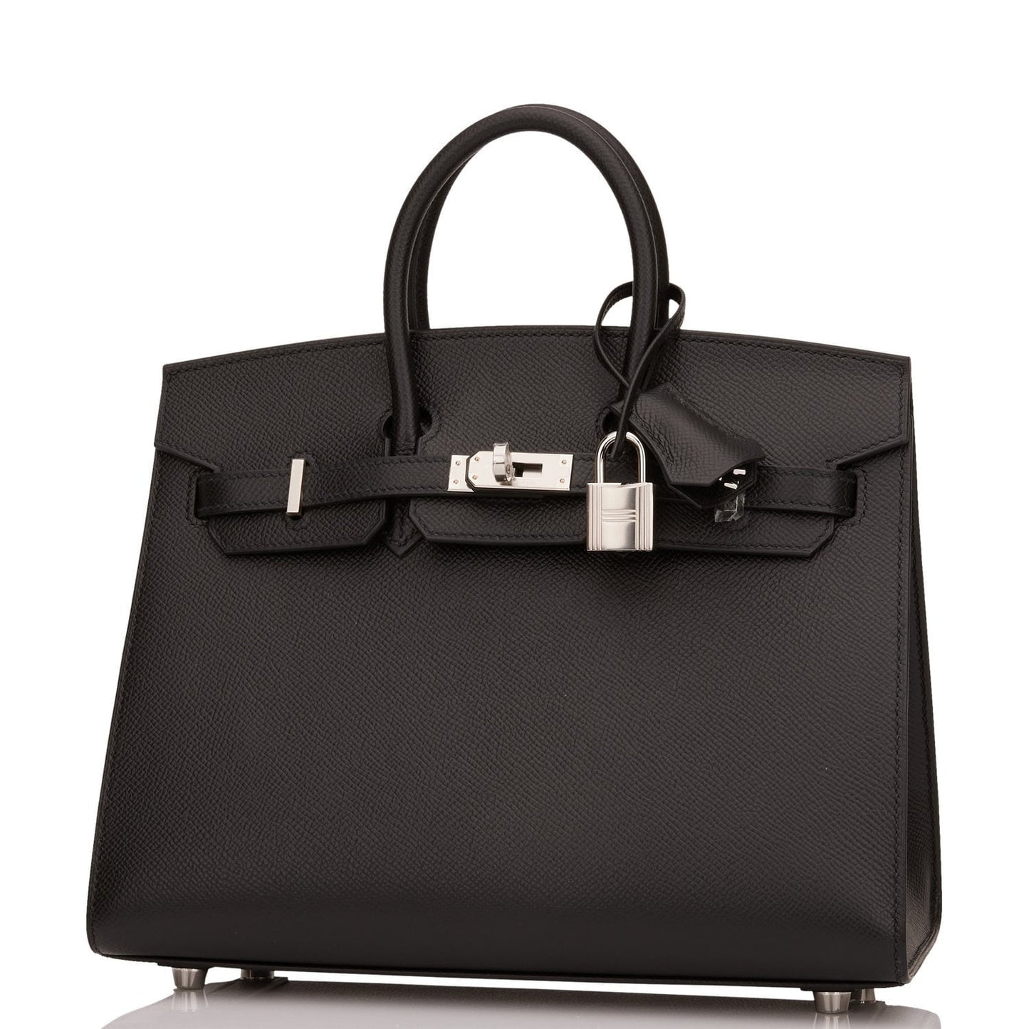 Hermes Birkin 25 Sellier Black Epsom Palladium Hardware