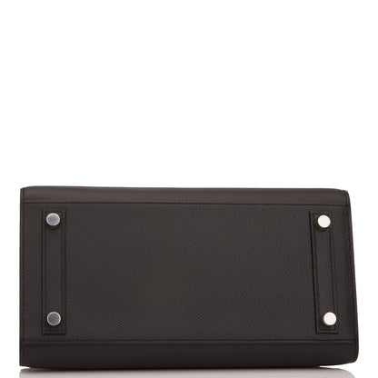 Hermes Birkin 25 Sellier Black Epsom Palladium Hardware