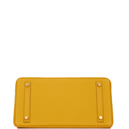 Hermes Birkin 30 Jaune Ambre Togo Gold Hardware