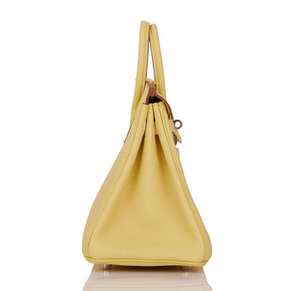 Hermes Birkin 25 Jaune Poussin Togo Palladium Hardware