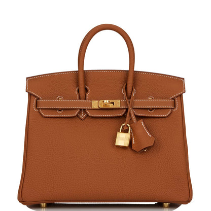 Hermes Birkin 25 Gold Togo Gold Hardware