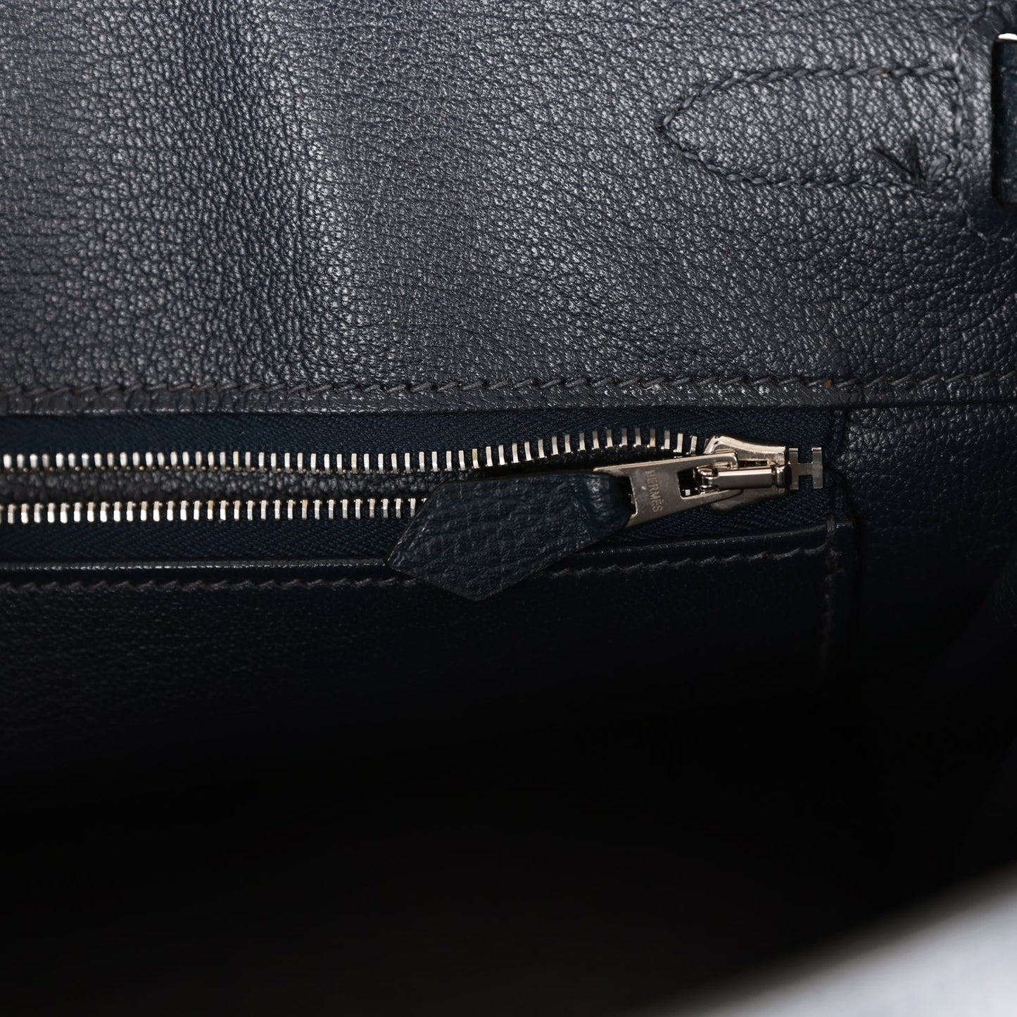 Hermes Birkin 30 Bleu Indigo Vache Liegee Palladium Hardware