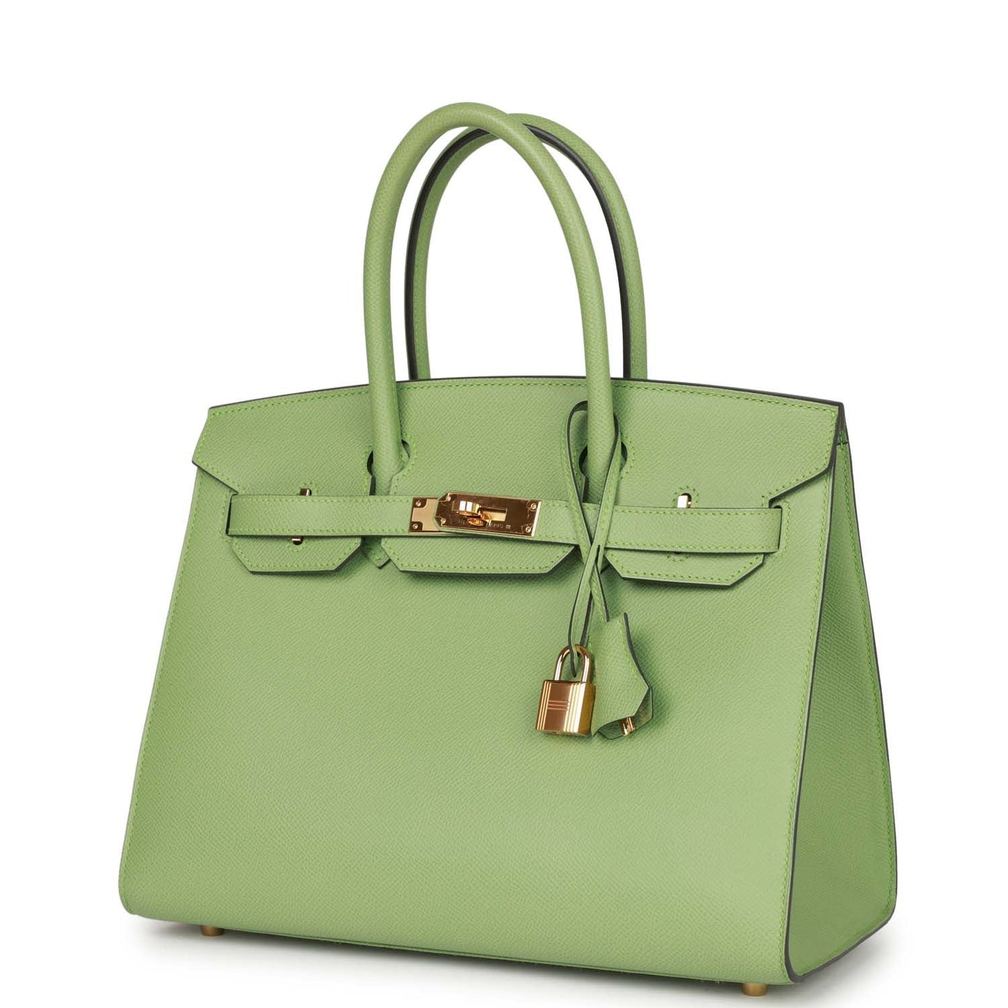 Hermes Birkin 30 Sellier Vert Criquet Epsom Gold Hardware