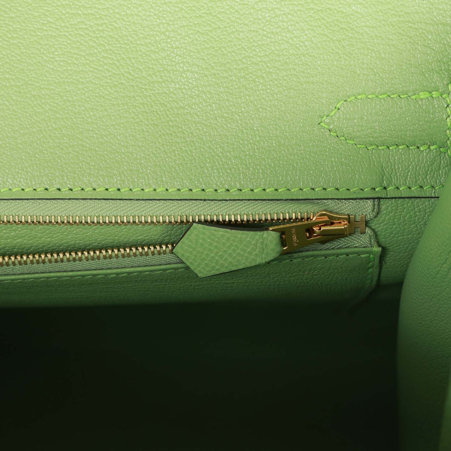 Hermes Birkin 30 Sellier Vert Criquet Epsom Gold Hardware