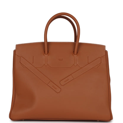 Hermes Birkin 35 Shadow Gold Swift Palladium Hardware