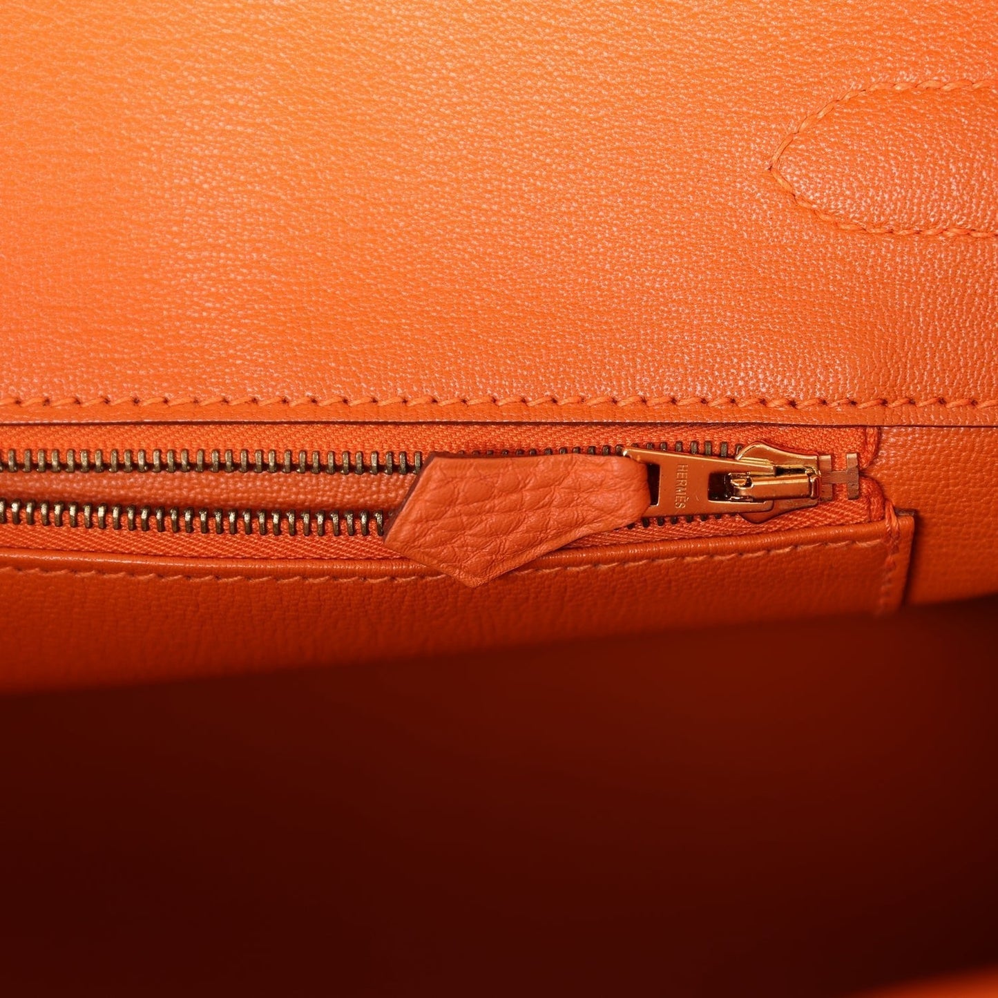 Hermes Birkin 35 Orange H Clemence Gold Hardware