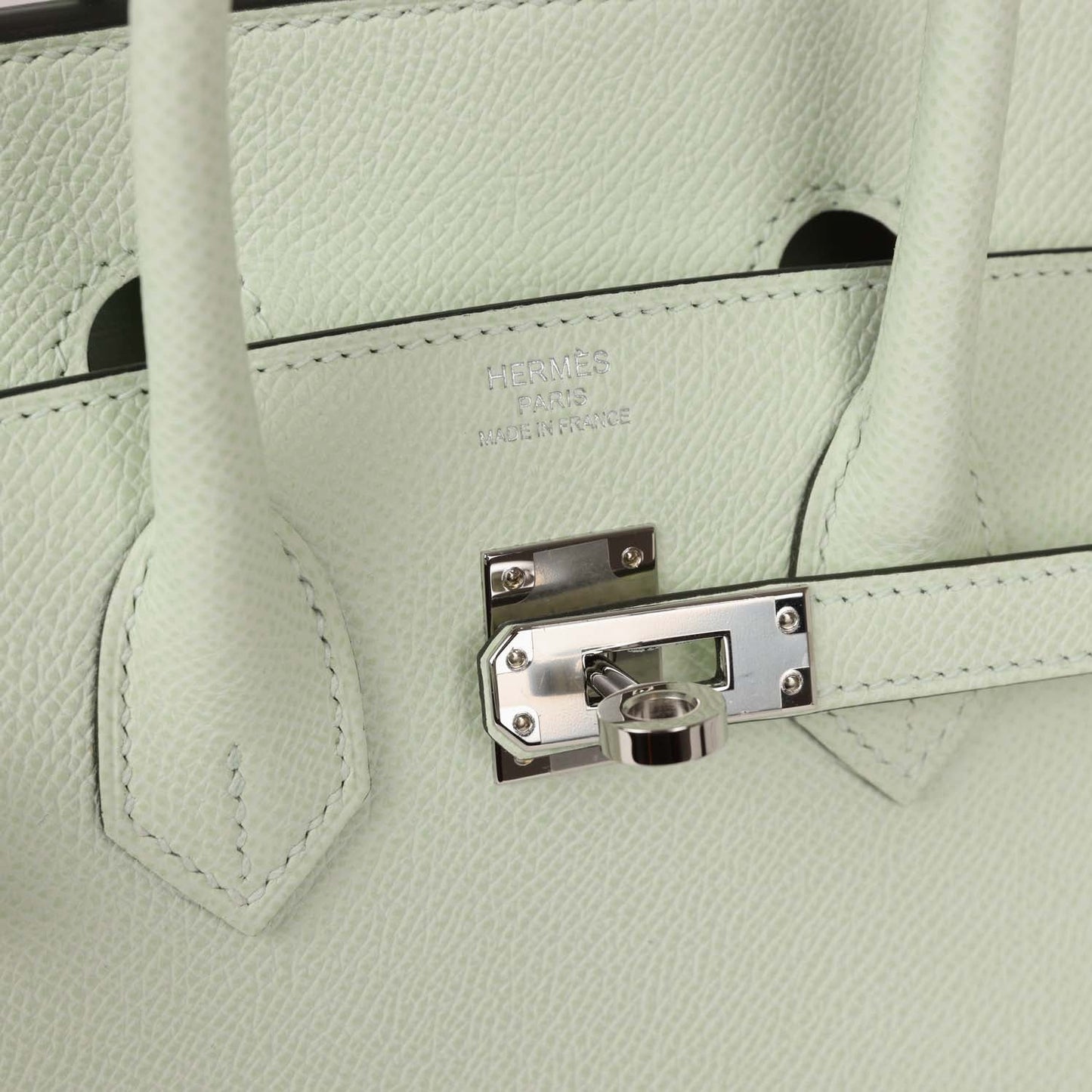 Hermes Birkin 25 Sellier Vert Fizz Epsom Palladium Hardware