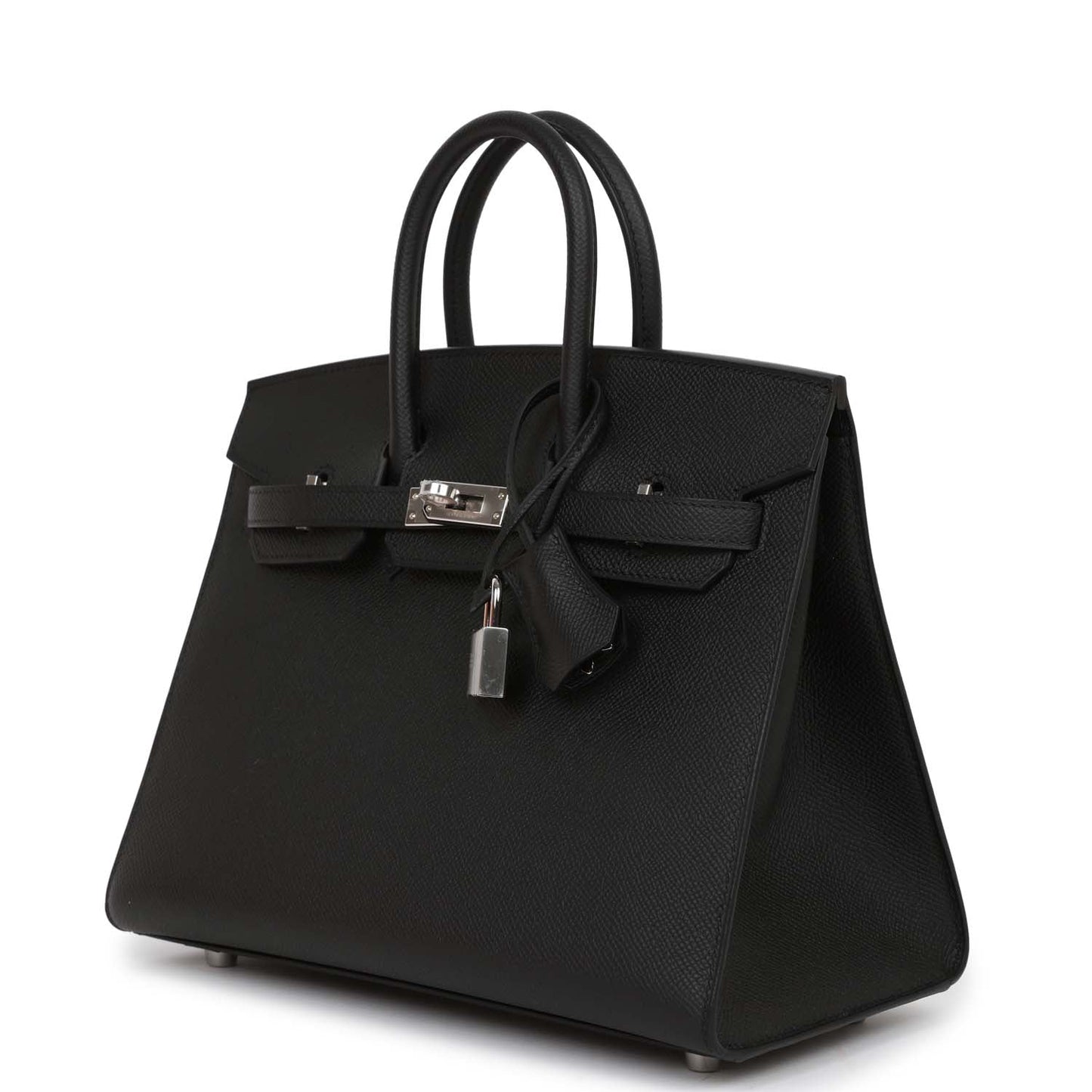 Hermes Birkin 25 Sellier Black Epsom Palladium Hardware