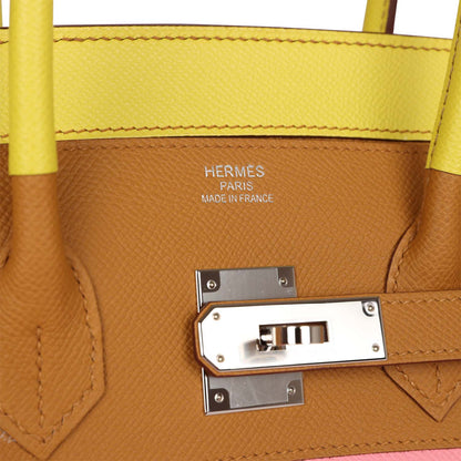 Hermes Birkin 35 Sellier Rainbow Epsom Palladium Hardware