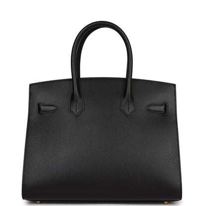Hermes Birkin 30 Sellier Black Epsom Gold Hardware