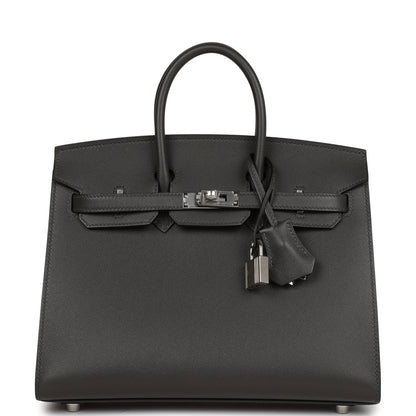 Hermes Birkin 25 Sellier Gris Meyer Madame Palladium Hardware