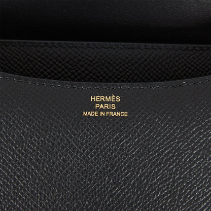 Hermes Constance 18 Black Epsom Gold Hardware