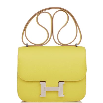 Hermes Constance 18 Lime Epsom Palladium Hardware