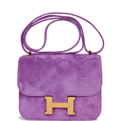 Hermes Constance 18 Violet Doblis Gold Hardware