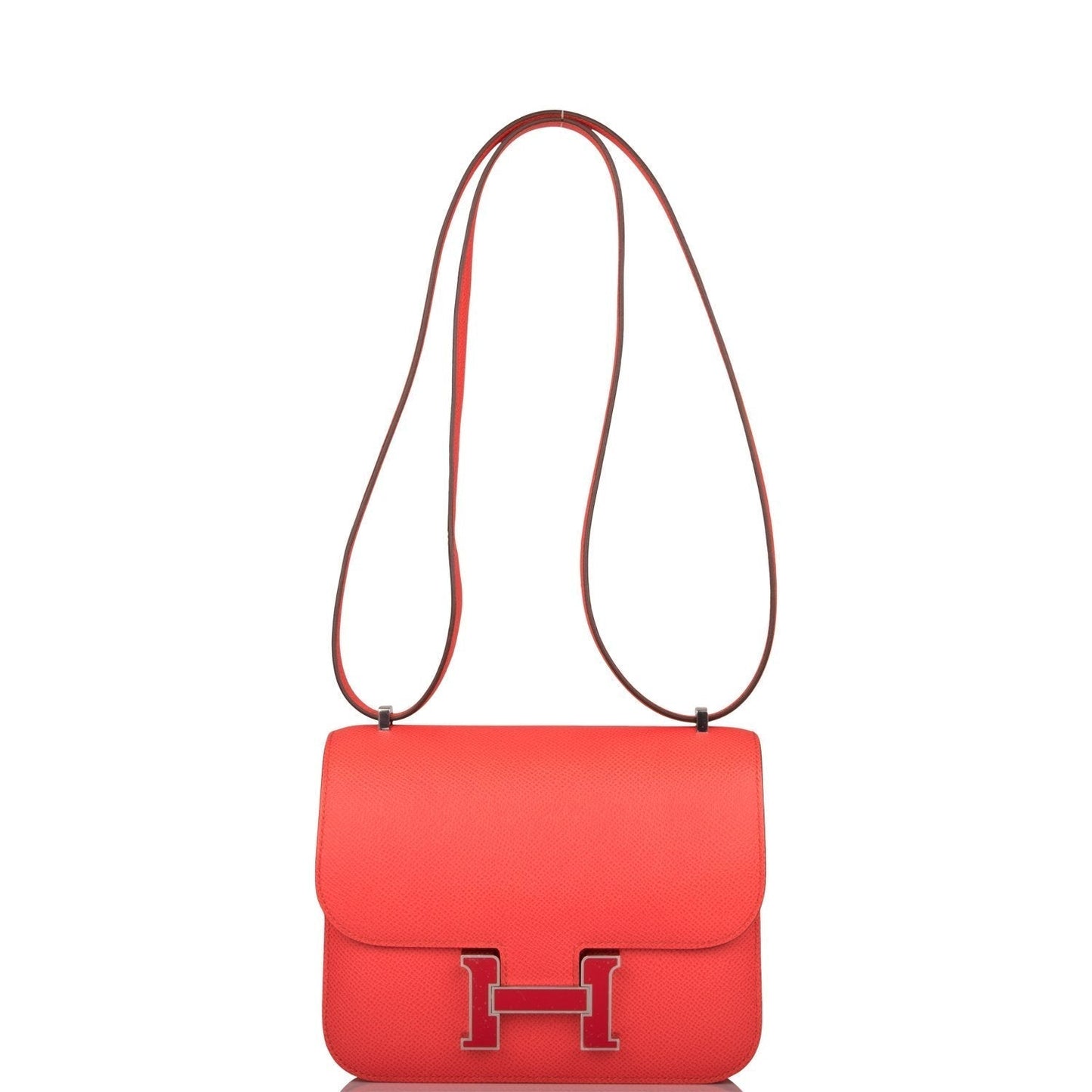Hermes Constance 18 Rose Texas Epsom Palladium Hardware