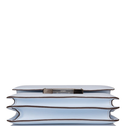 Hermes Constance 18 Bleu Brume Swift Palladium Hardware