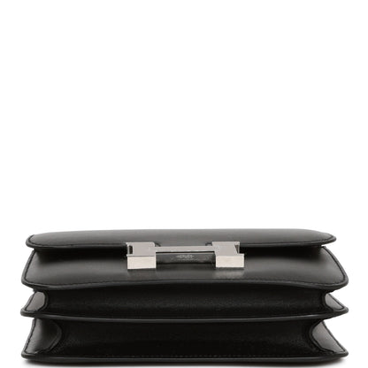 Hermes Constance 18 Black Tadelakt Palladium Hardware