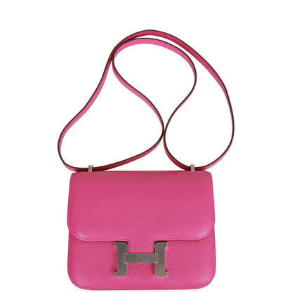 Hermes Constance 18 Magnolia Evercolor Palladium Hardware