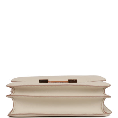 Hermes Constance 24 Gris Perle Evercolor Rose Gold Hardware