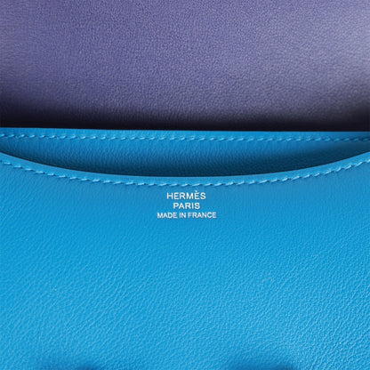 Hermes Constance 18 Mykonos Verso Evercolor Palladium Hardware