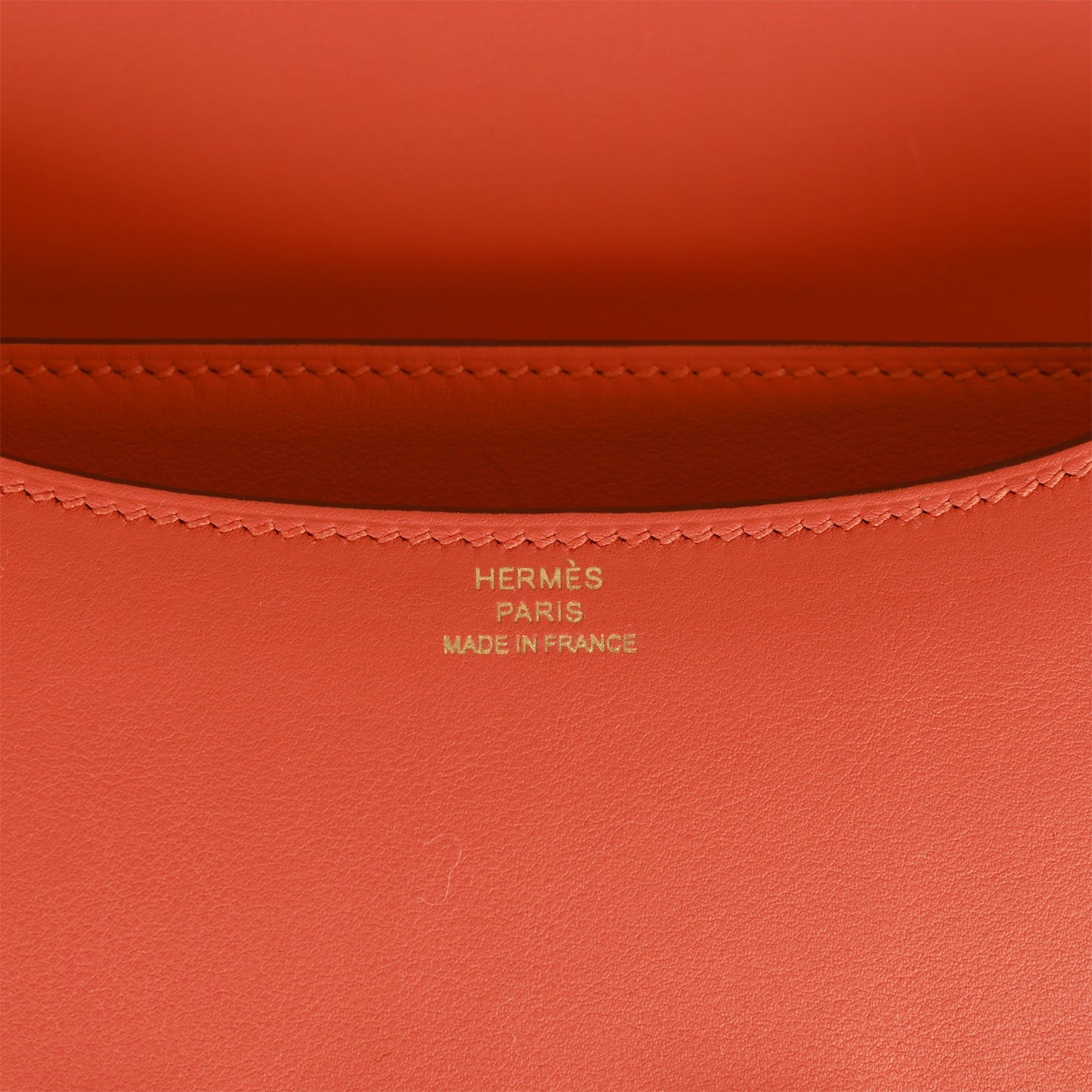 Hermes Constance 1-18 Orange Swift Gold Hardware