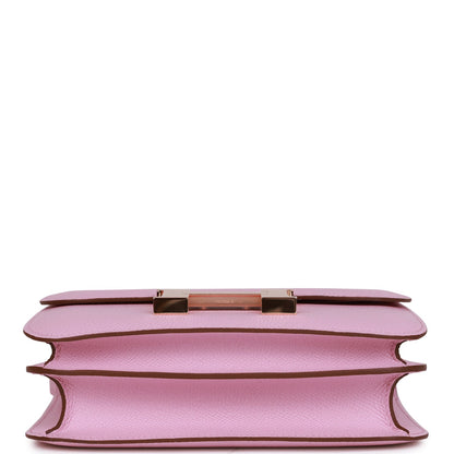 Hermes Constance 18 Mauve Sylvestre Epsom Rose Gold Hardware