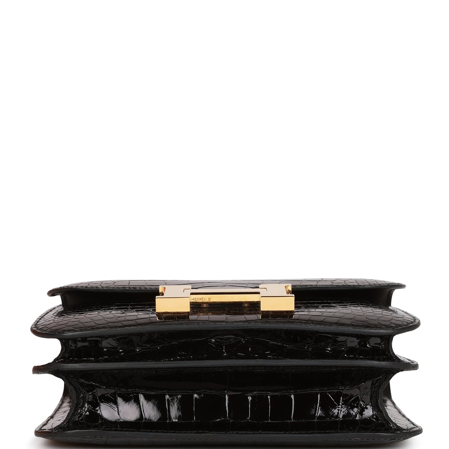 Hermes Constance 18 Black Shiny Alligator Gold Hardware