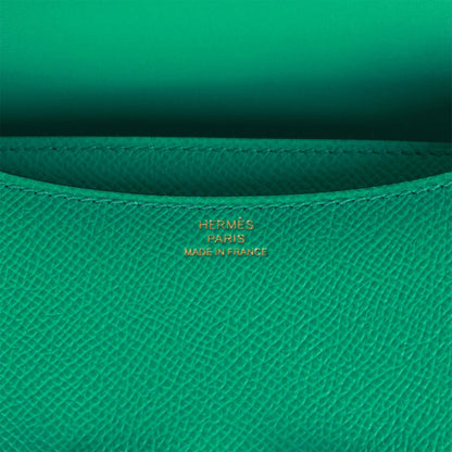 Hermes Constance 18 Vert Jade Epsom Gold Hardware