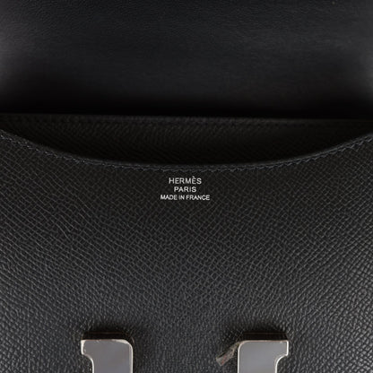 Hermes Constance 18 Black Epsom Palladium Hardware