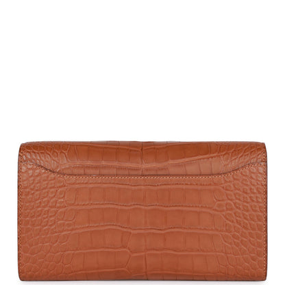 Hermes Constance Wallet To Go Gold Matte Alligator Gold Hardware