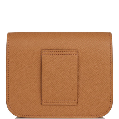 Hermes Constance Slim Wallet Biscuit Epsom Gold Hardware