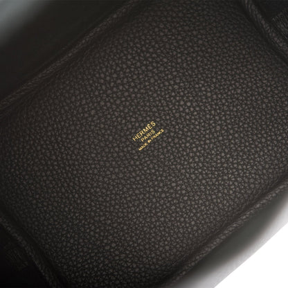 Hermes Black Clemence Picotin Lock 18cm Gold Hardware