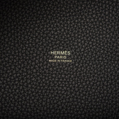Hermes Black Clemence Picotin Lock 18cm Gold Hardware